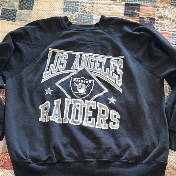Vintage 90s Los Angeles Raiders Black Sweatshirt large